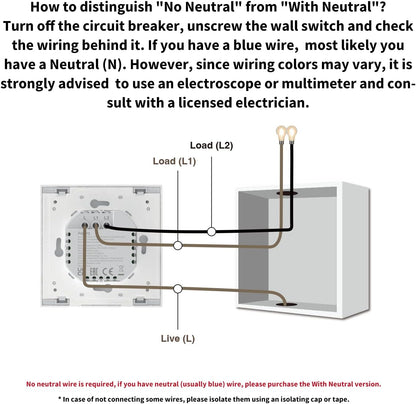 Aqara Smart Wall Switch H1 EU (No Neutral) - Aqara Hub Required