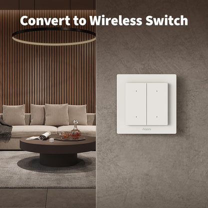 Aqara Light Switch H2 EU - 2 Buttons, 1 Channel - Aqara Hub Required