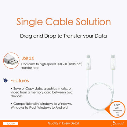 J5create USB 2.0 Wormhole KM Switch - JUC100