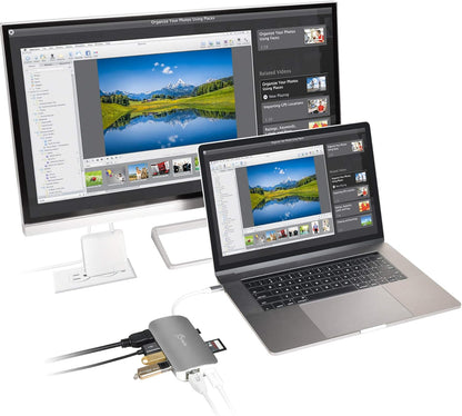 J5create USB C Hub Adapter Multi-Monitor 10-in-1 Port Docking Station - JCD384