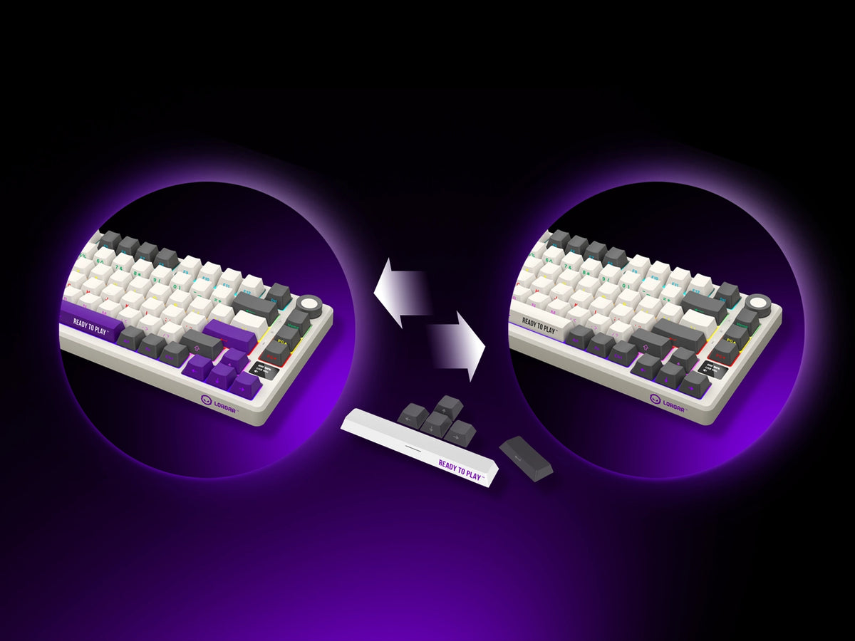 Lorgar Wireless Gaming Keyboard KBP7075W - Beige