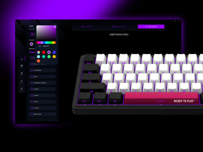 Lorgar Wireless Gaming Keyboard KBP70MW - Black