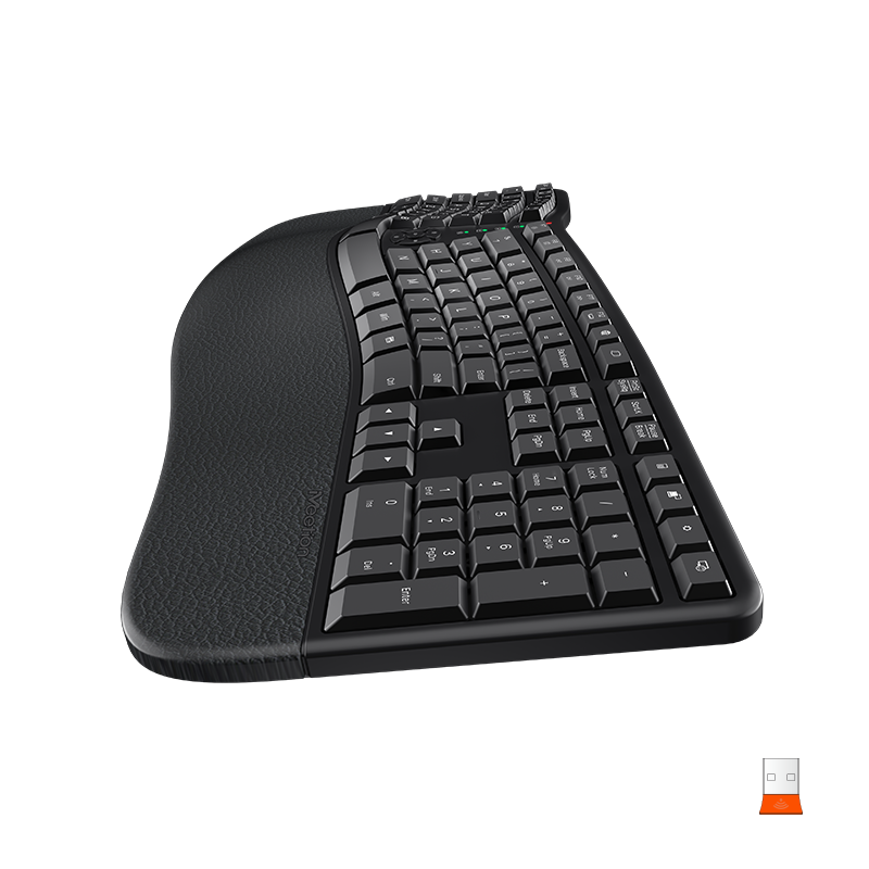 Meetion Wireless Ergonomic Keyboard and Mouse Combo - Split Keyboard Design