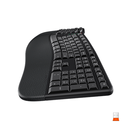 Meetion Wireless Ergonomic Keyboard and Mouse Combo - Split Keyboard Design