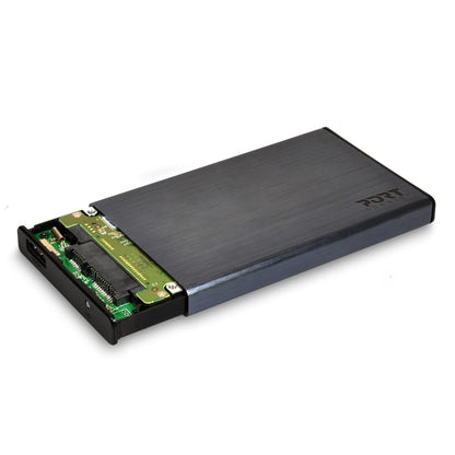 Port Connect 2.5″ USB-C External HDD Enclosure Black
