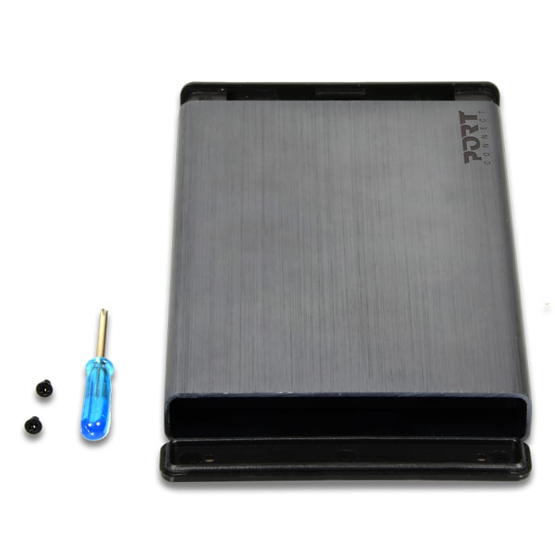 Port Connect 2.5″ USB-C External HDD Enclosure Black