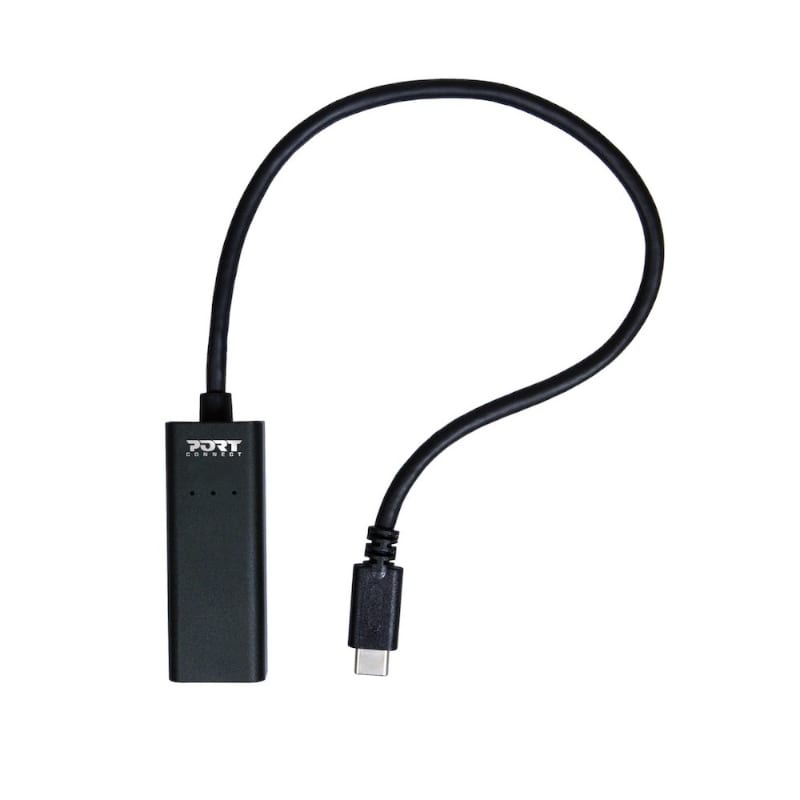 Port USB Type-C to RJ45 5Gbps 30cm Adapter – Black