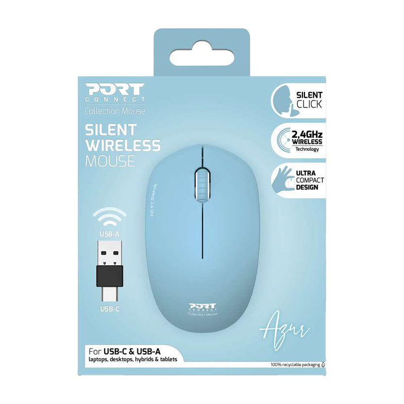 Port Connect MOUSE COLLECTION II WIRELESS Azur
