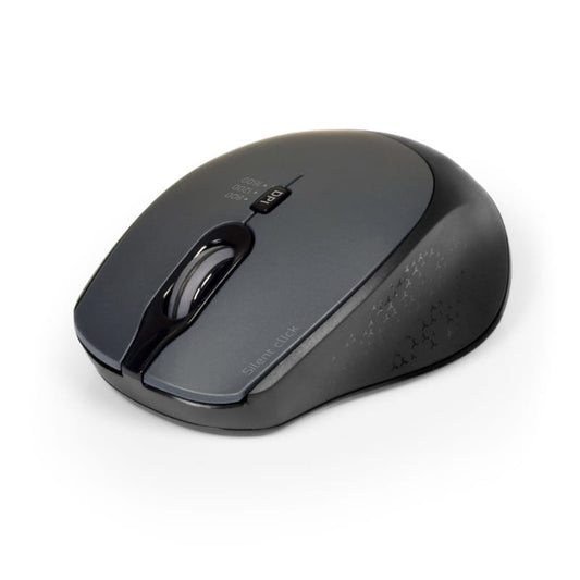 Port Connect Silent 1600DPI 3 Button Wireless Mouse – Black