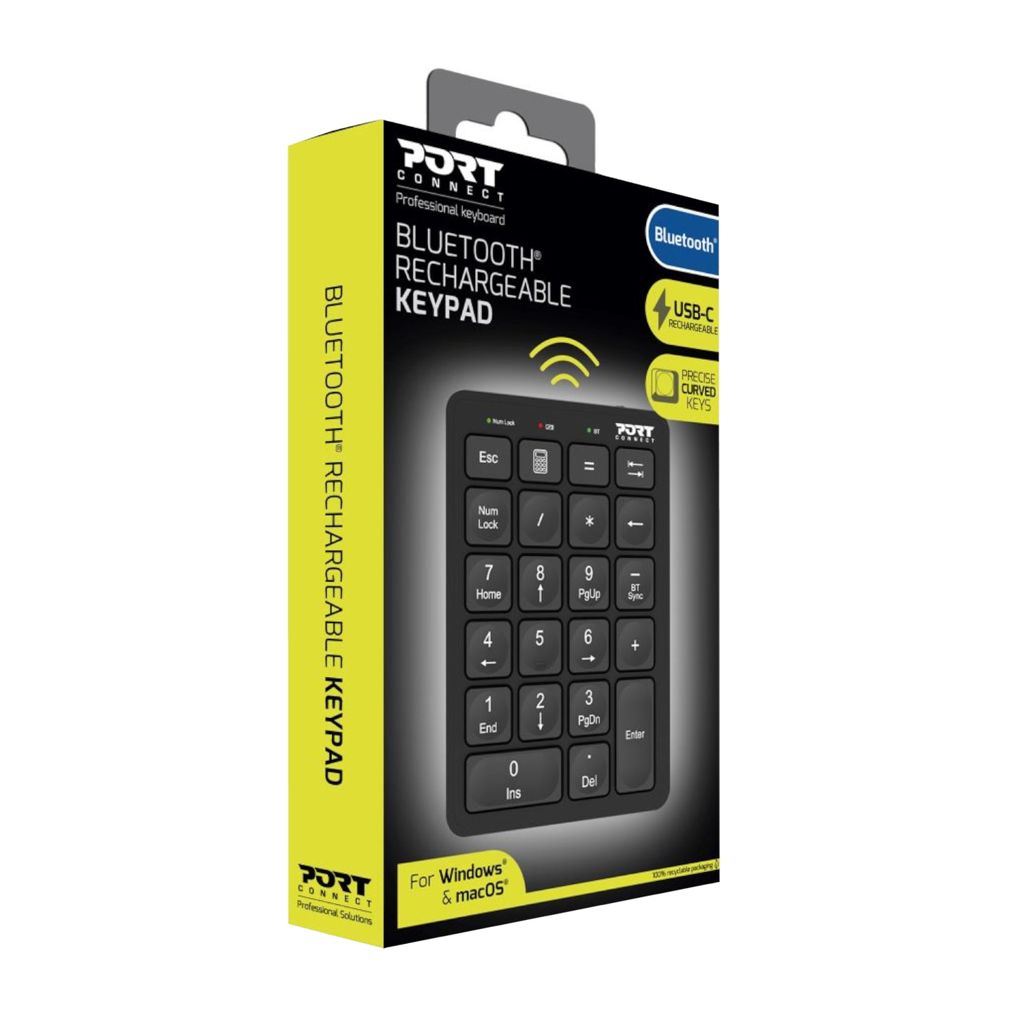 Port Connect Bluetooth Rechargeable Keypad