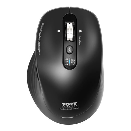 Port Connect Business 2.4GHz Rechargeable Bluetooth Wireless Mouse – Black