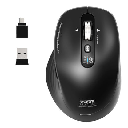 Port Connect Business 2.4GHz Rechargeable Bluetooth Wireless Mouse – Black