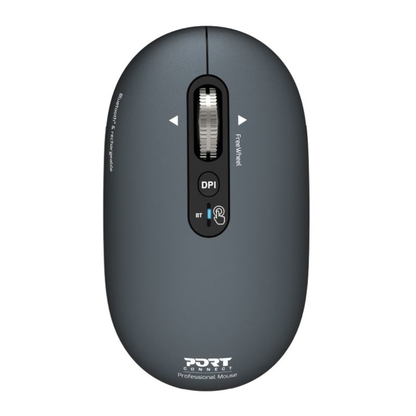 Port Connect PURE MAC Rechargeable Wireless & Bluetooth Mouse – Shadow