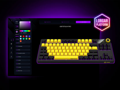 Lorgar Wireless Gaming Keyboard KBP70TKLW - White