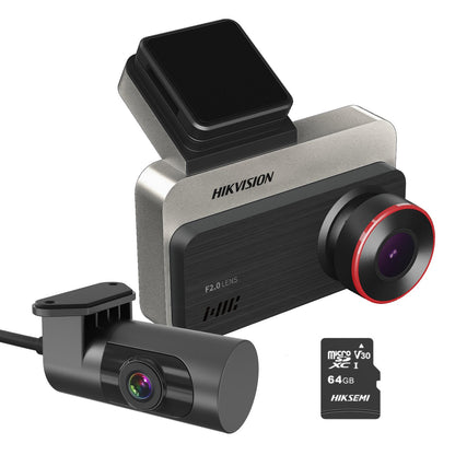 Hikvision C200S Dashcam plus 64GB Micro-SD