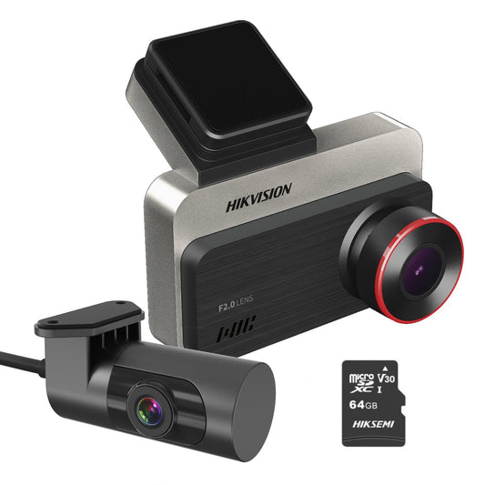 Hikvision C200S Dashcam plus 64GB Micro-SD