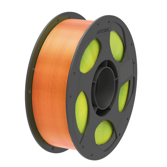 Anycubic PLA Silk Tri-Colour Filament – Red Yellow Green