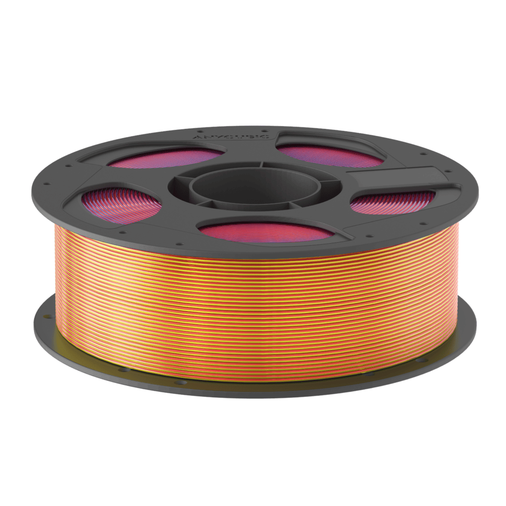 Anycubic PLA Silk Tri-Colour Filament 1kg – Red/Blue/Yellow