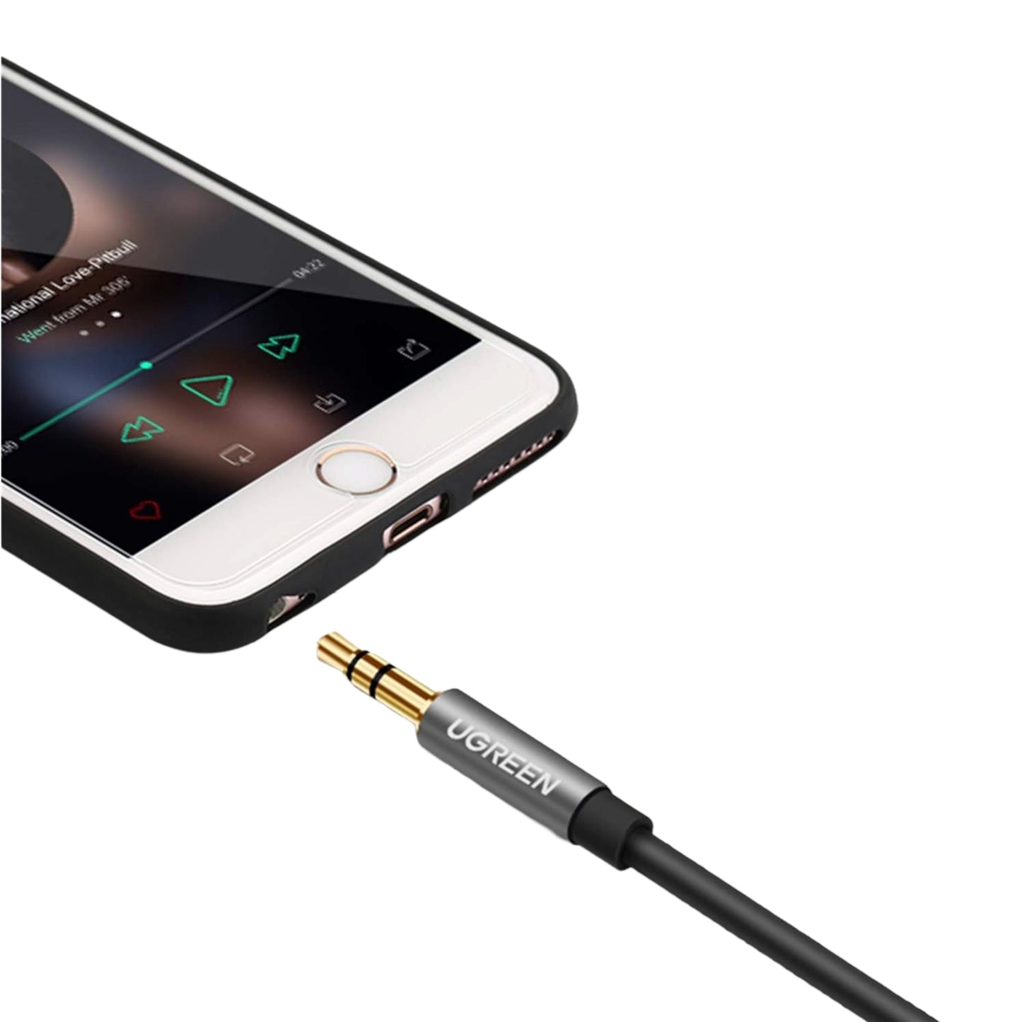UGREEN AV118 3.5mm AUX Extension Cable 1m – Male to Female –(Black)