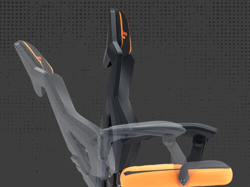 Canyon Wave Mesh Gaming Chair MCH02 - Black Orange