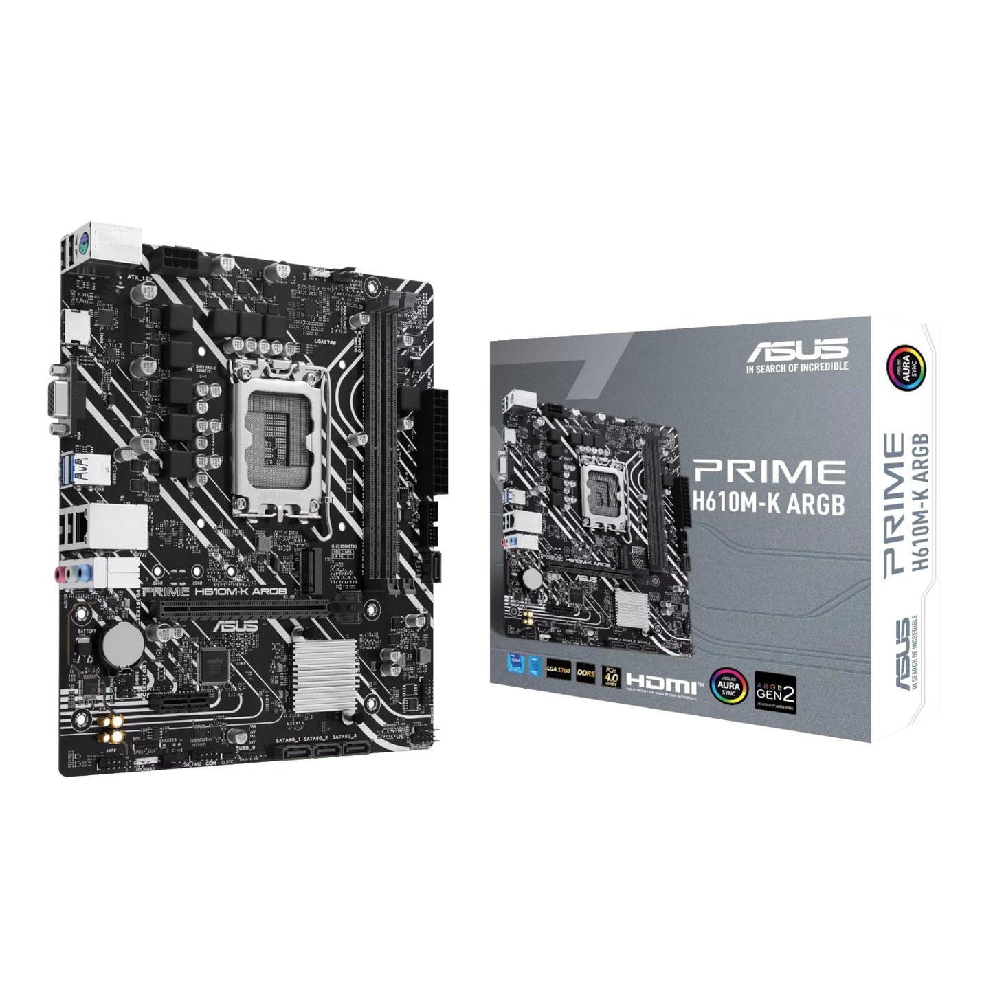ASUS PRIME H610M-K ARGB Intel LGA1700 M-ATX Motherboard