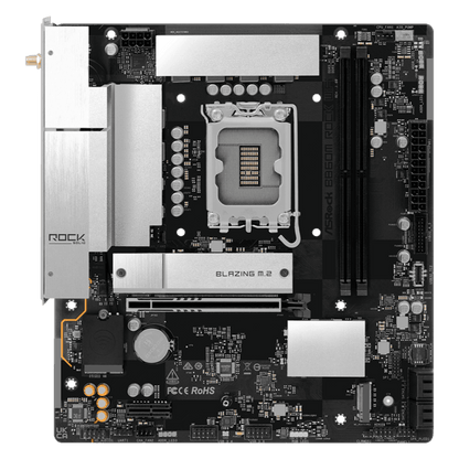 ASRock B860M Rock WiFi Intel LGA1851 MATX Gaming Motherboard