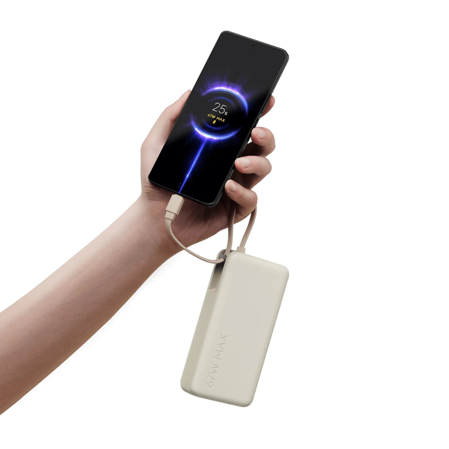 Xiaomi 67W Power Bank 20000mAh (Integrated Cable) – Tan