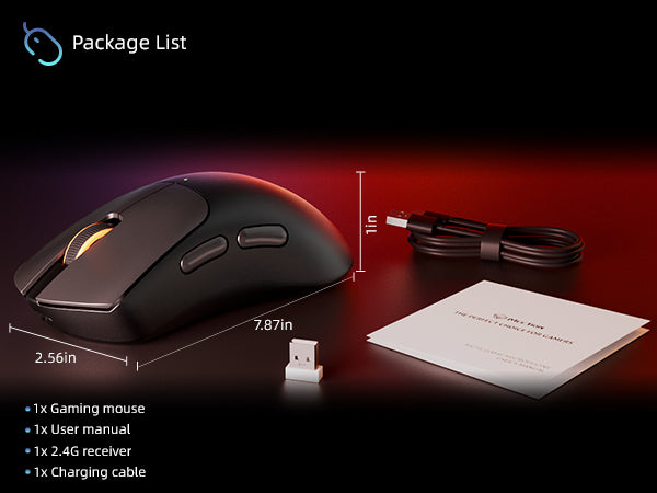 Meetion Lightweight Wireless Gaming Mouse - Bluetooth, 65g, 12800 DPI
