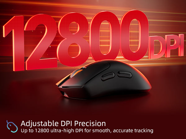 Meetion Lightweight Wireless Gaming Mouse - Bluetooth, 65g, 12800 DPI