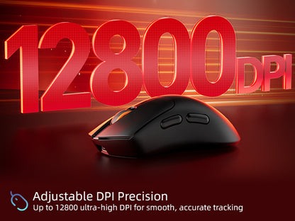 Meetion Lightweight Wireless Gaming Mouse - Bluetooth, 65g, 12800 DPI