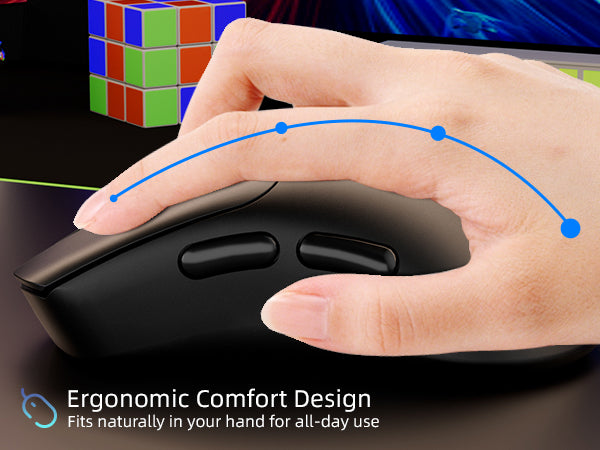 Meetion Lightweight Wireless Gaming Mouse - Bluetooth, 65g, 12800 DPI