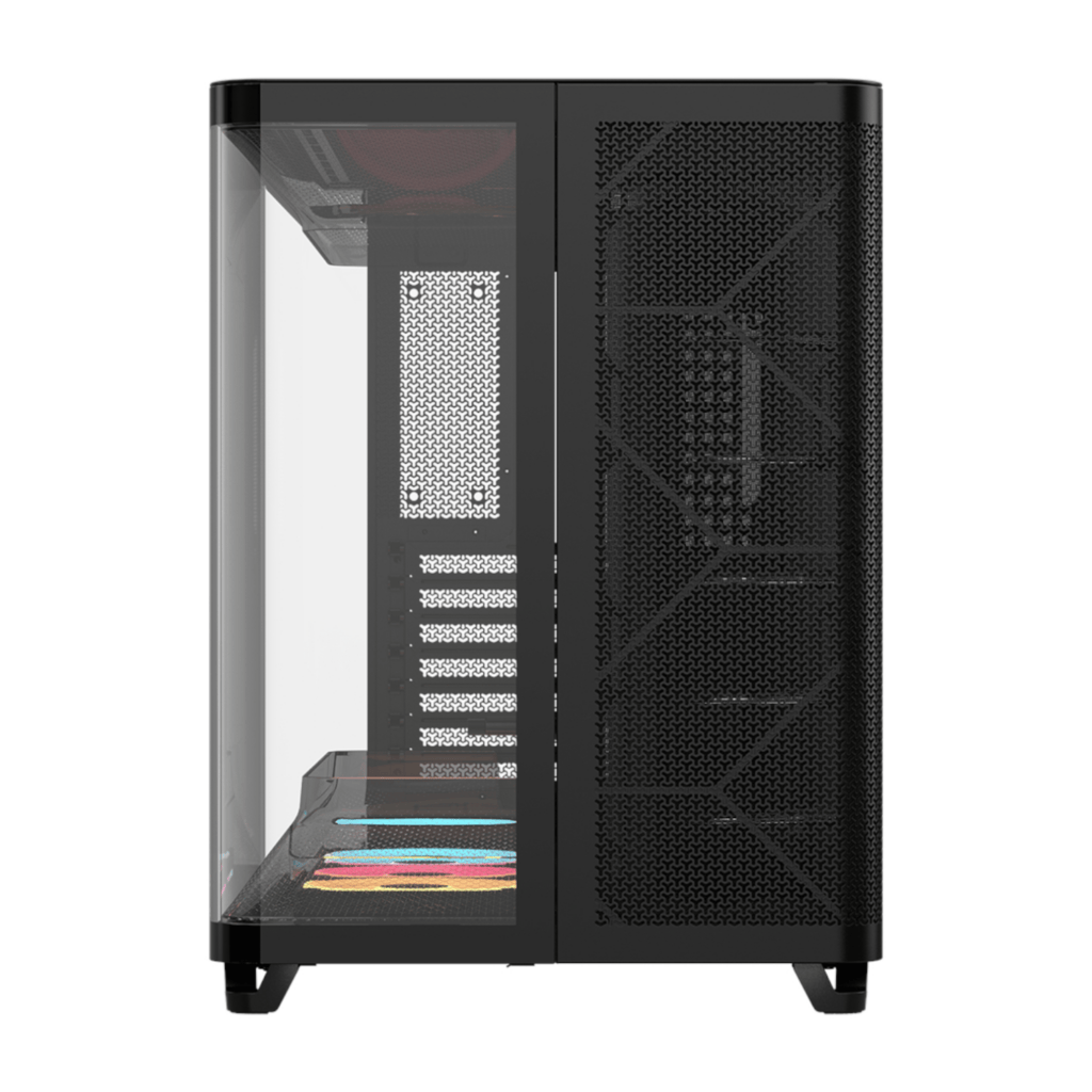 Corsair AIR 5400 LX-R RGB iCUE LINK Triple Chamber Mid-Tower PC Case – Black