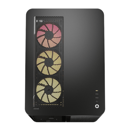 Corsair AIR 5400 LX-R RGB iCUE LINK Triple Chamber Mid-Tower PC Case – Black