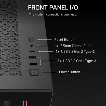 Corsair 3500X RS-R ARGB Mid-Tower PC Case – Black