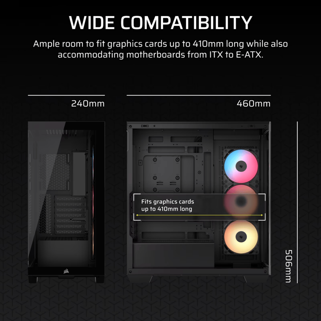 Corsair 3500X RS-R ARGB Mid-Tower PC Case – Black