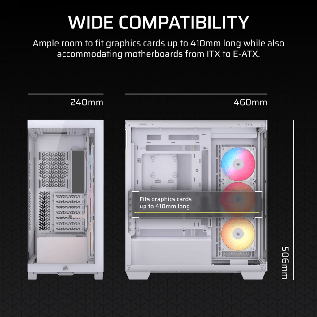 Corsair 3500X RS-R ARGB Mid-Tower PC Case – White