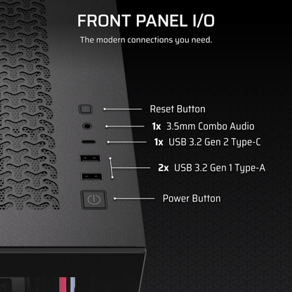 Corsair 3500X LX-R RGB iCUE LINK Mid-Tower PC Case – Black