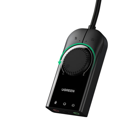 UGREEN CM129-40964 USB-A to 3.5mm External Stereo Sound Adapter – Black