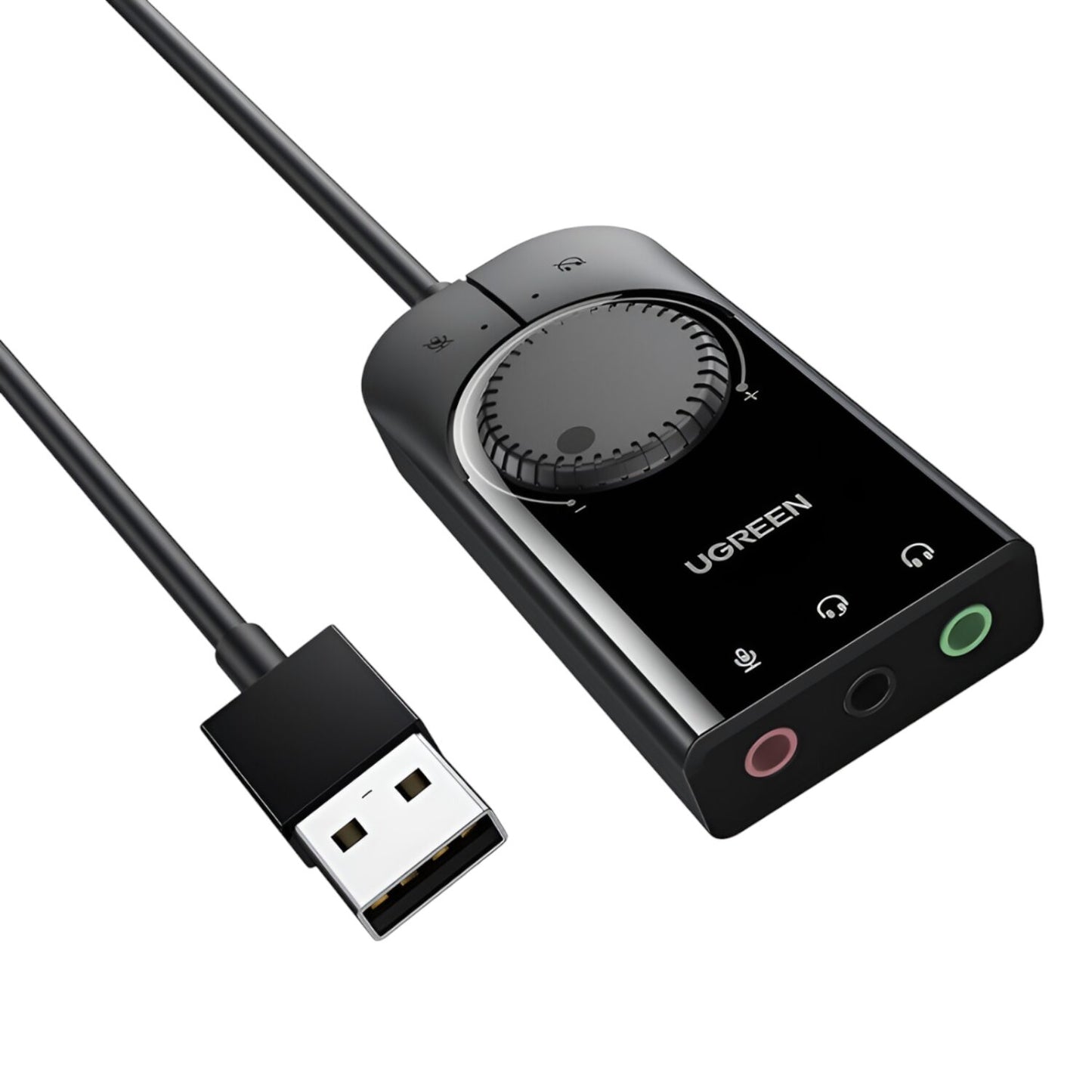 UGREEN CM129-40964 USB-A to 3.5mm External Stereo Sound Adapter – Black