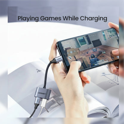 UGREEN USB Type-C Dual Audio & Charging Adapter (15W PD, 2-in-1 Splitter)