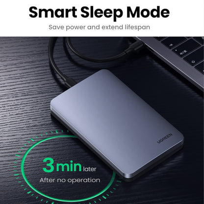 UGREEN CM300 2.5 inch USB Type-C Hard Drive Enclosure – Silver