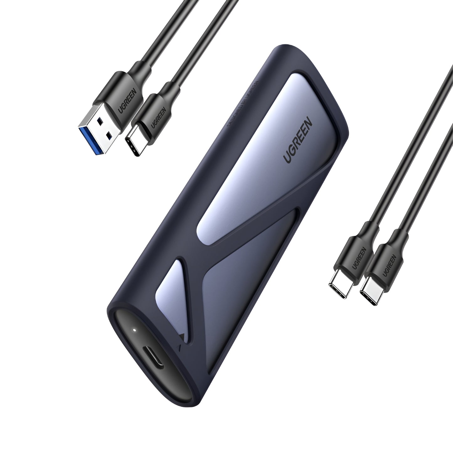 UGREEN CM400-90264 M.2 NVME/SATA SSD Enclosure (10Gbps) – Silver