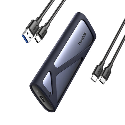 UGREEN CM400-90264 M.2 NVME/SATA SSD Enclosure (10Gbps) – Silver