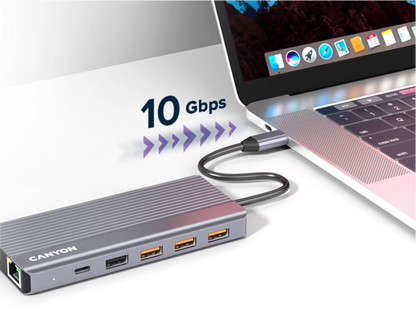 Canyon DS-16 13-in-1 USB-C Hub 4K - Grey