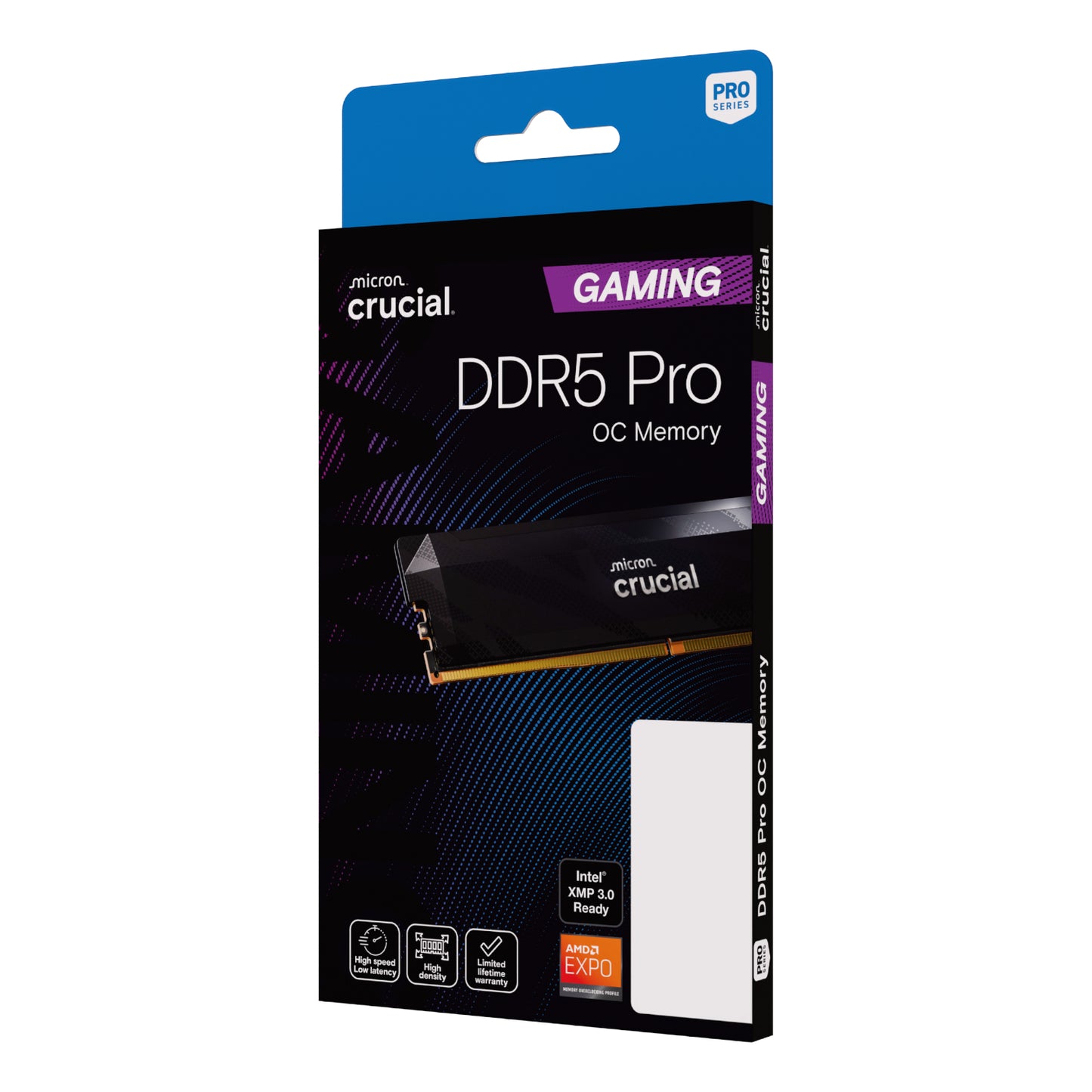 Crucial Pro 16GB 6400Mhz DDR5 Desktop OC Gaming Memory – Black