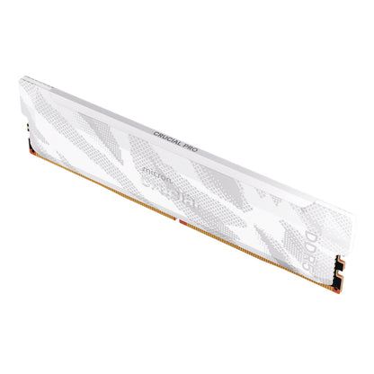Crucial Pro 16GB 6400Mhz DDR5 Desktop OC Gaming Memory – White