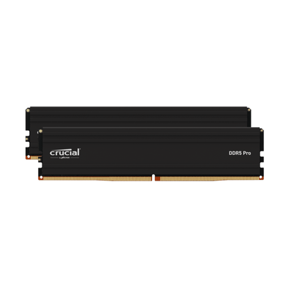 Crucial Pro DDR5 Black Desktop Memory – 128GB (2X64GB), 5600MHz