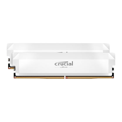 Crucial Pro DDR5 Overclocking White Desktop Memory – 64GB (2X32GB), 6000MHz