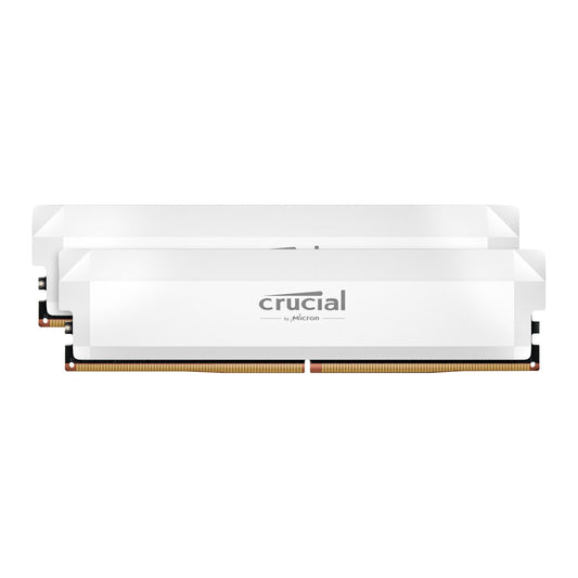 Crucial Pro DDR5 Overclocking White Desktop Memory – 32GB (2X16GB), 6000MHz