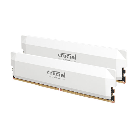 Crucial Pro DDR5 Overclocking White Desktop Memory – 32GB (2X16GB), 6000MHz